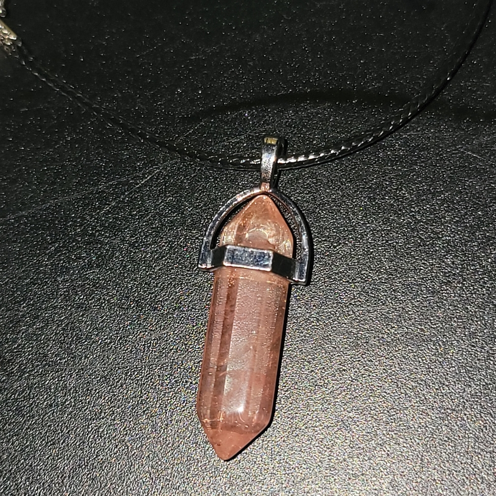Cherry quartz necklace